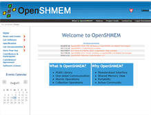 Tablet Screenshot of openshmem.org